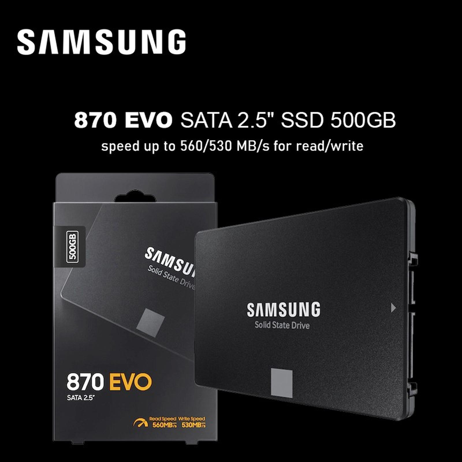 Samsung SSD SATA 870 EVO 500GB - SSD Internal for Computer & Laptop