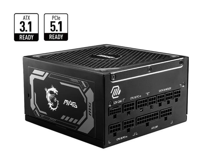 POWER SUPPLY MSI MAG A1000GL - PCIE5 80+ Gold Full Modular