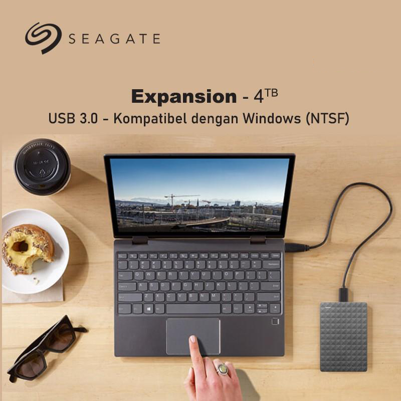 Seagate External Hard Disk Expansion 4TB komputer penyimpanan storage hdd - HDE-08